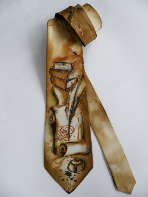 Расписный шелковый галстук для елегантных мужчинь